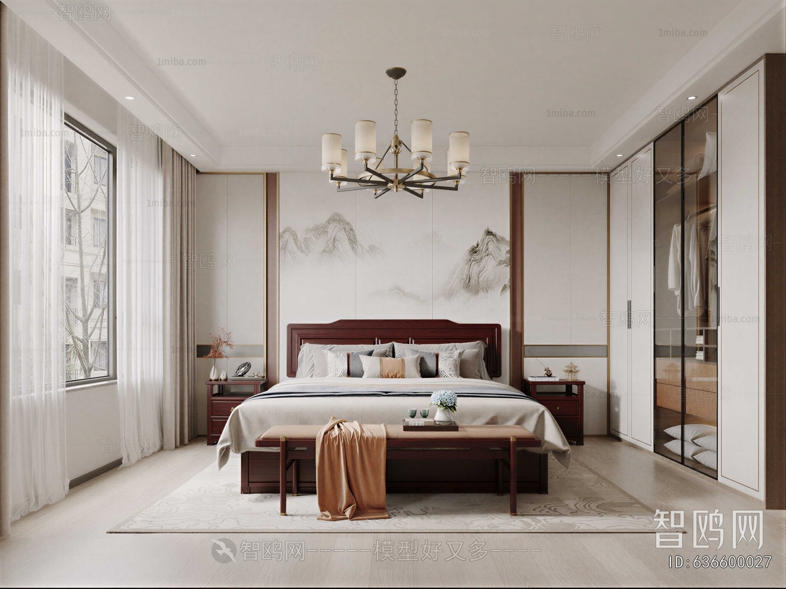 New Chinese Style Bedroom