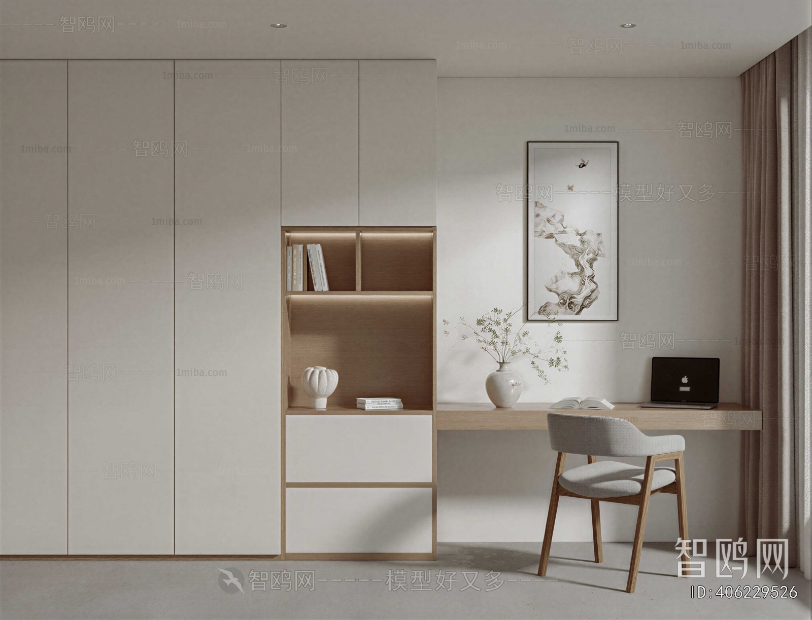 New Chinese Style Computer Desk And Chair