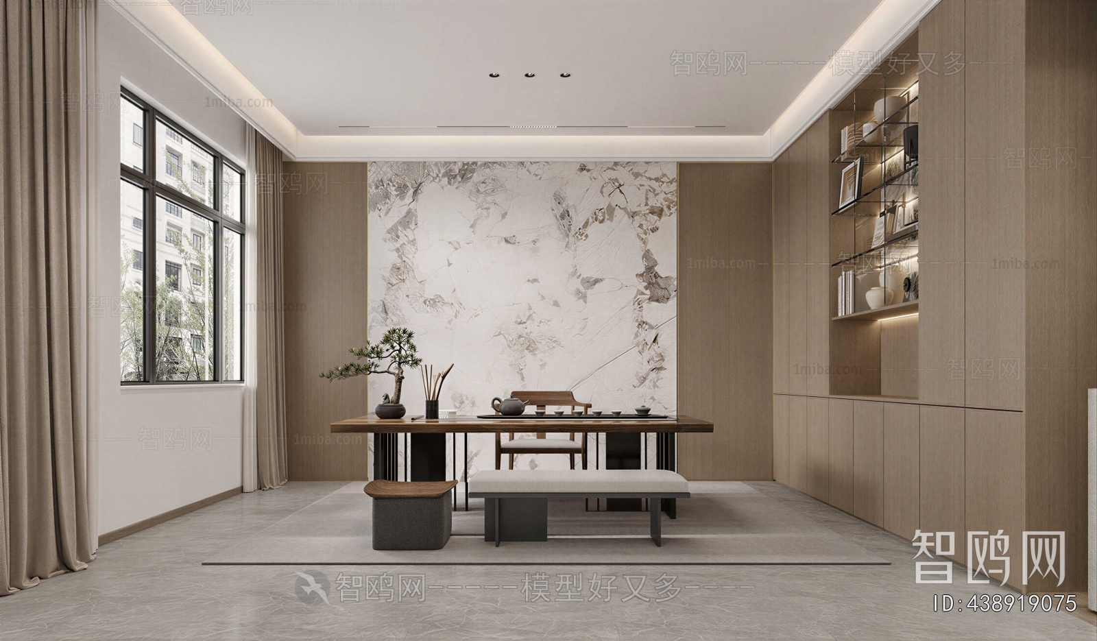 New Chinese Style Study Space