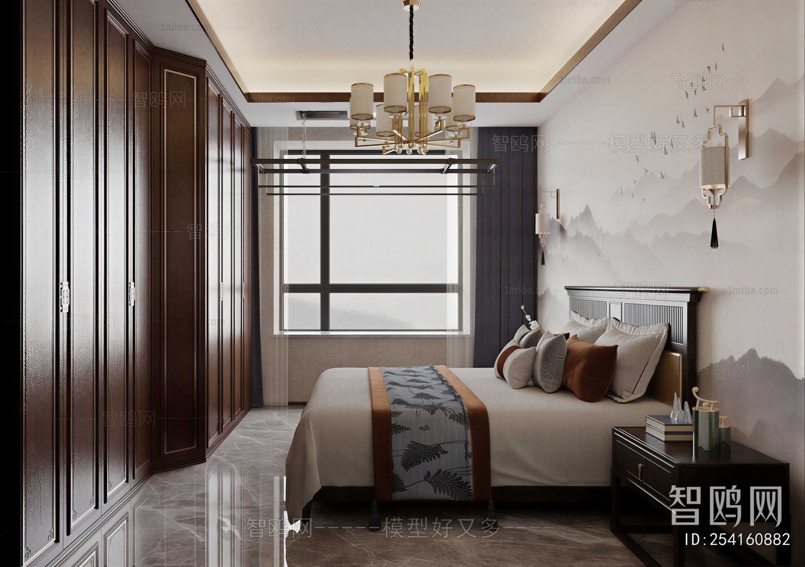 New Chinese Style Bedroom