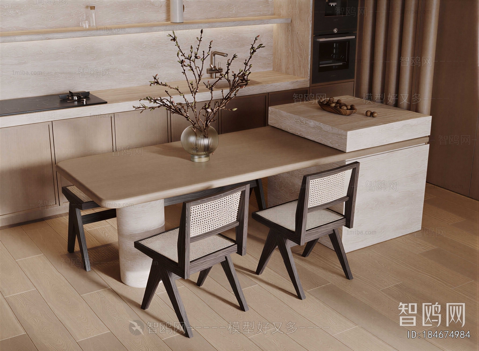 Wabi-sabi Style Dining Table And Chairs