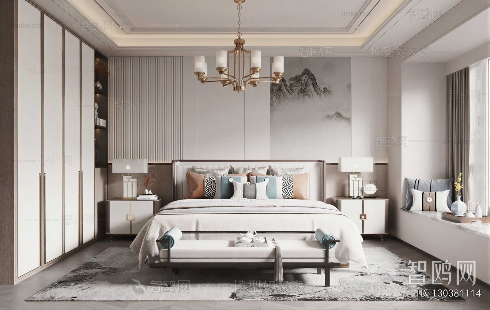 New Chinese Style Bedroom