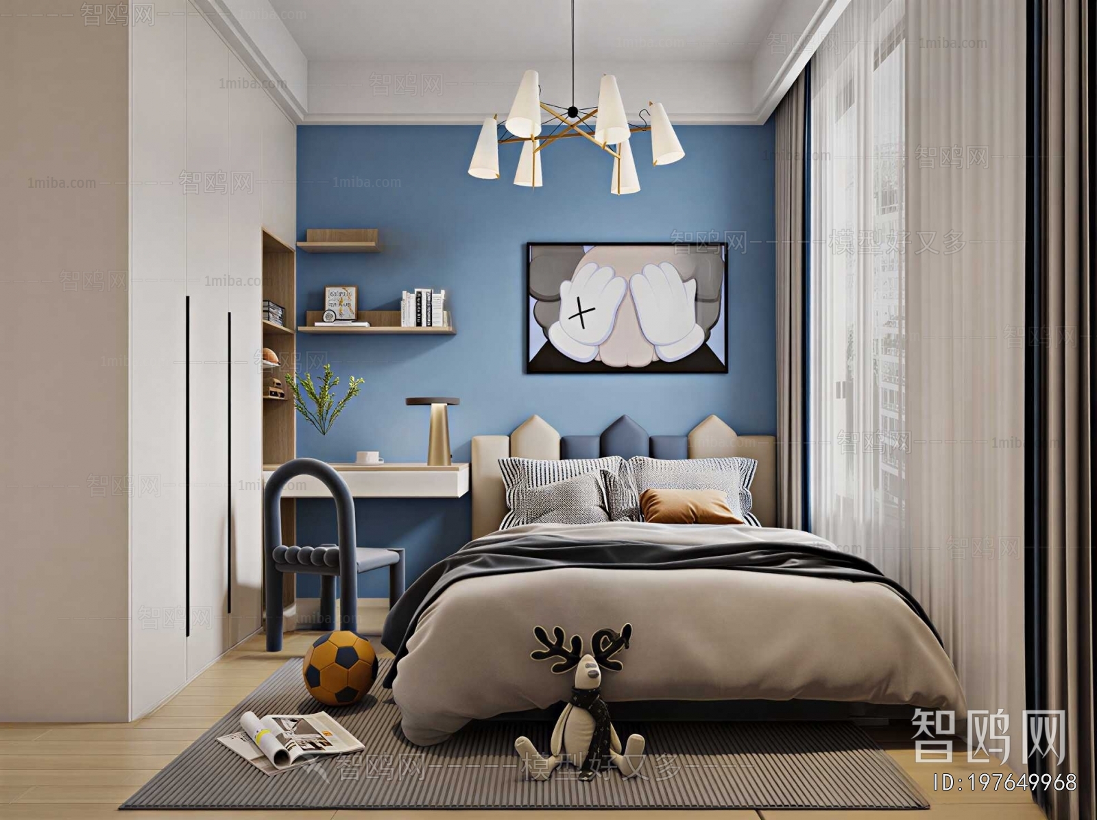 Modern Boy's Room And Son's Room