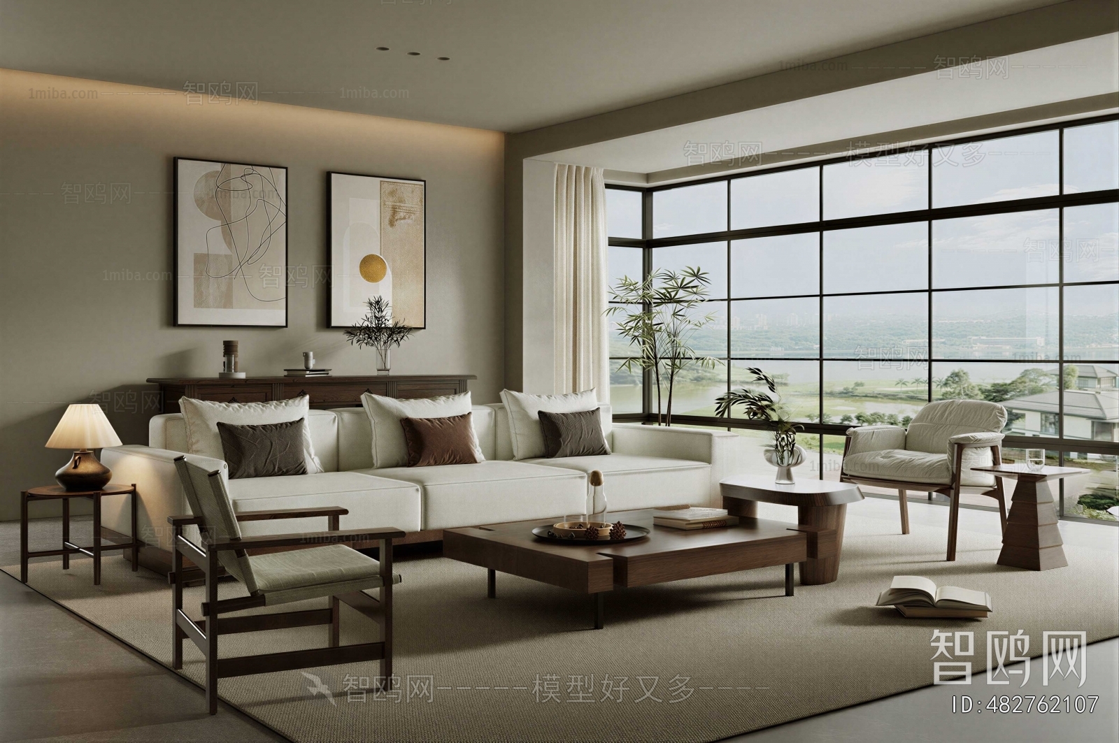 New Chinese Style A Living Room