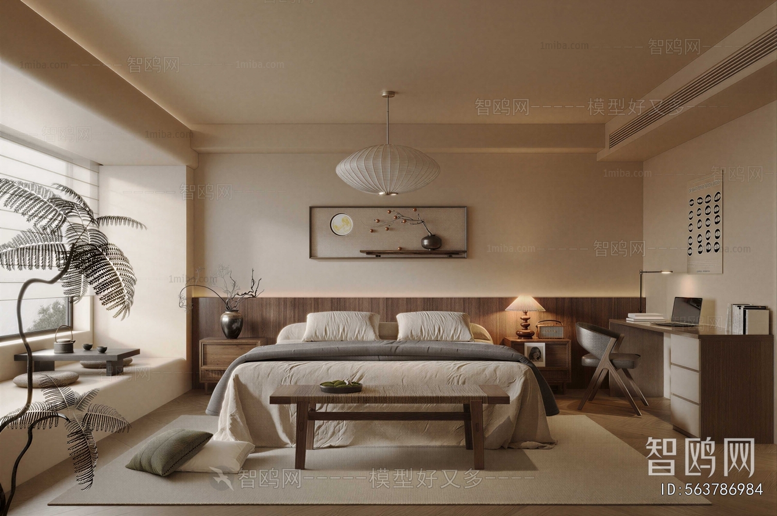 Wabi-sabi Style Bedroom