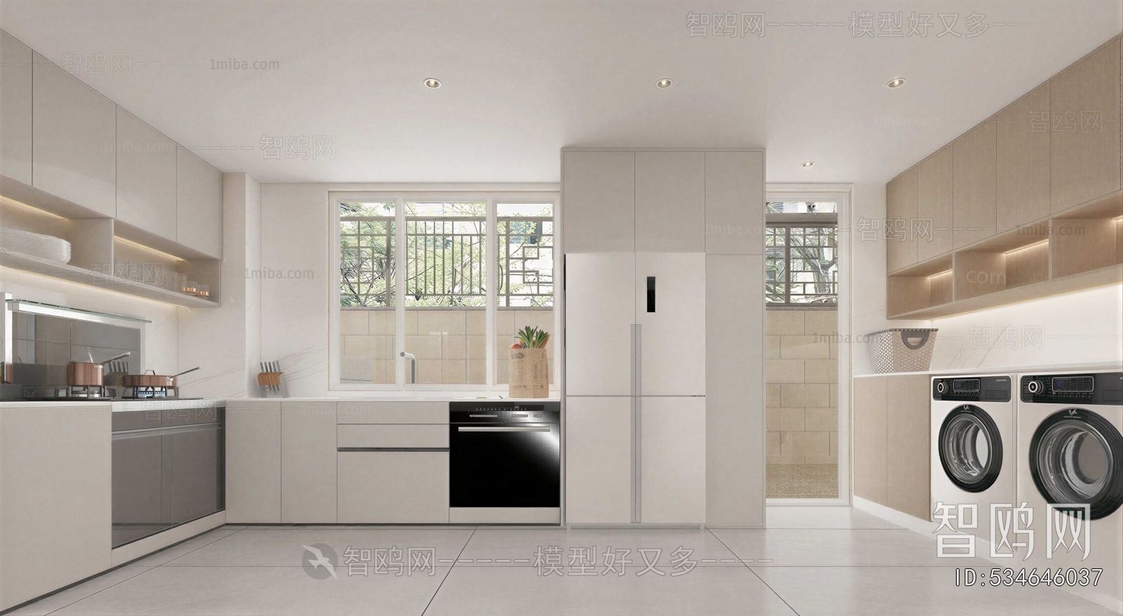 Modern Balcony Laundry Room