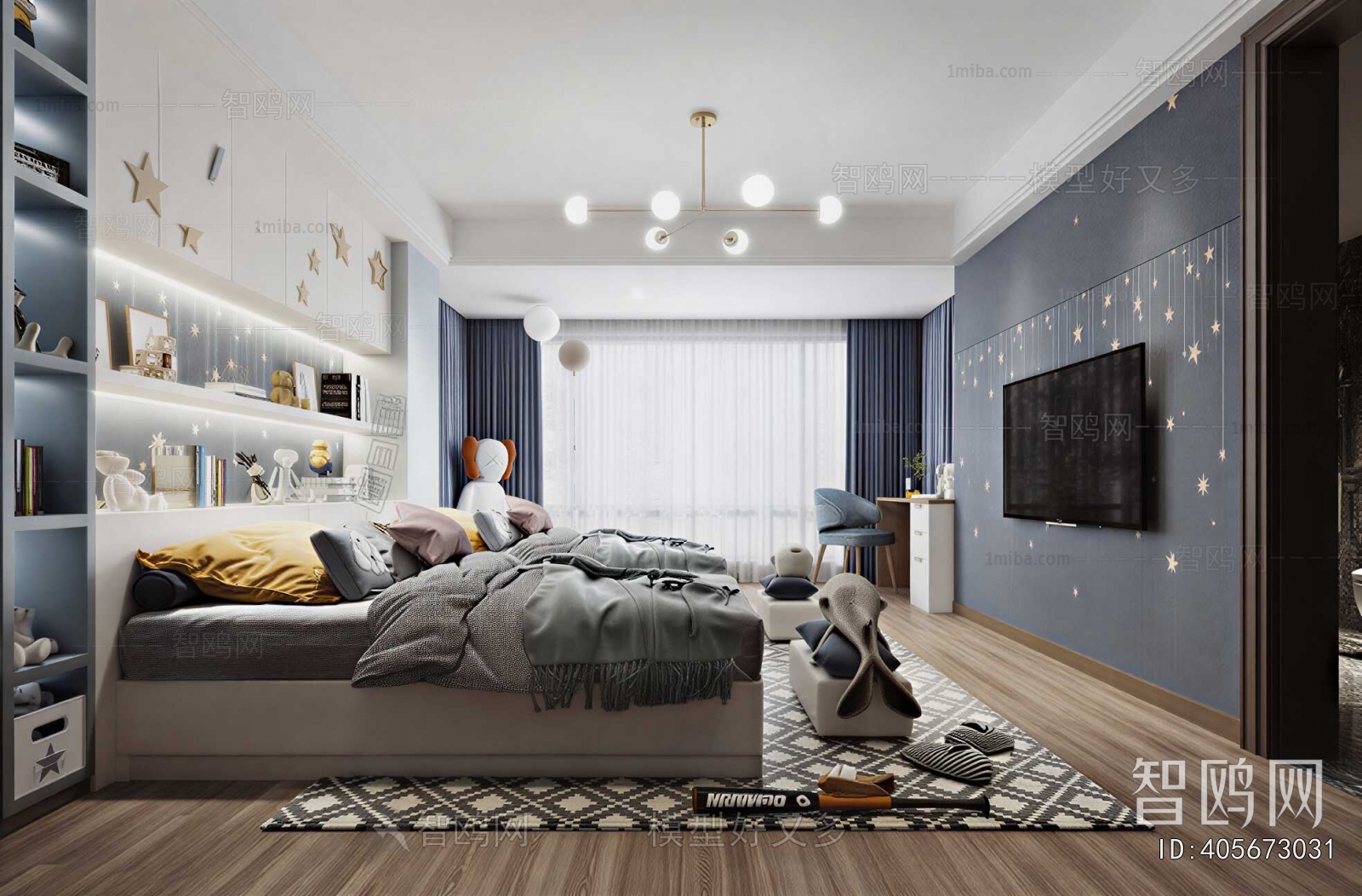 Modern Boy's Room And Son's Room