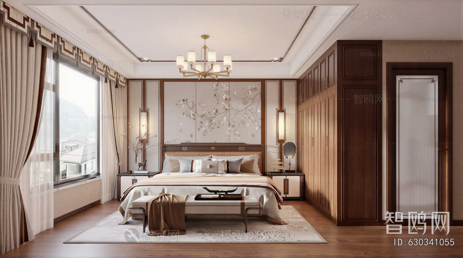 New Chinese Style Bedroom