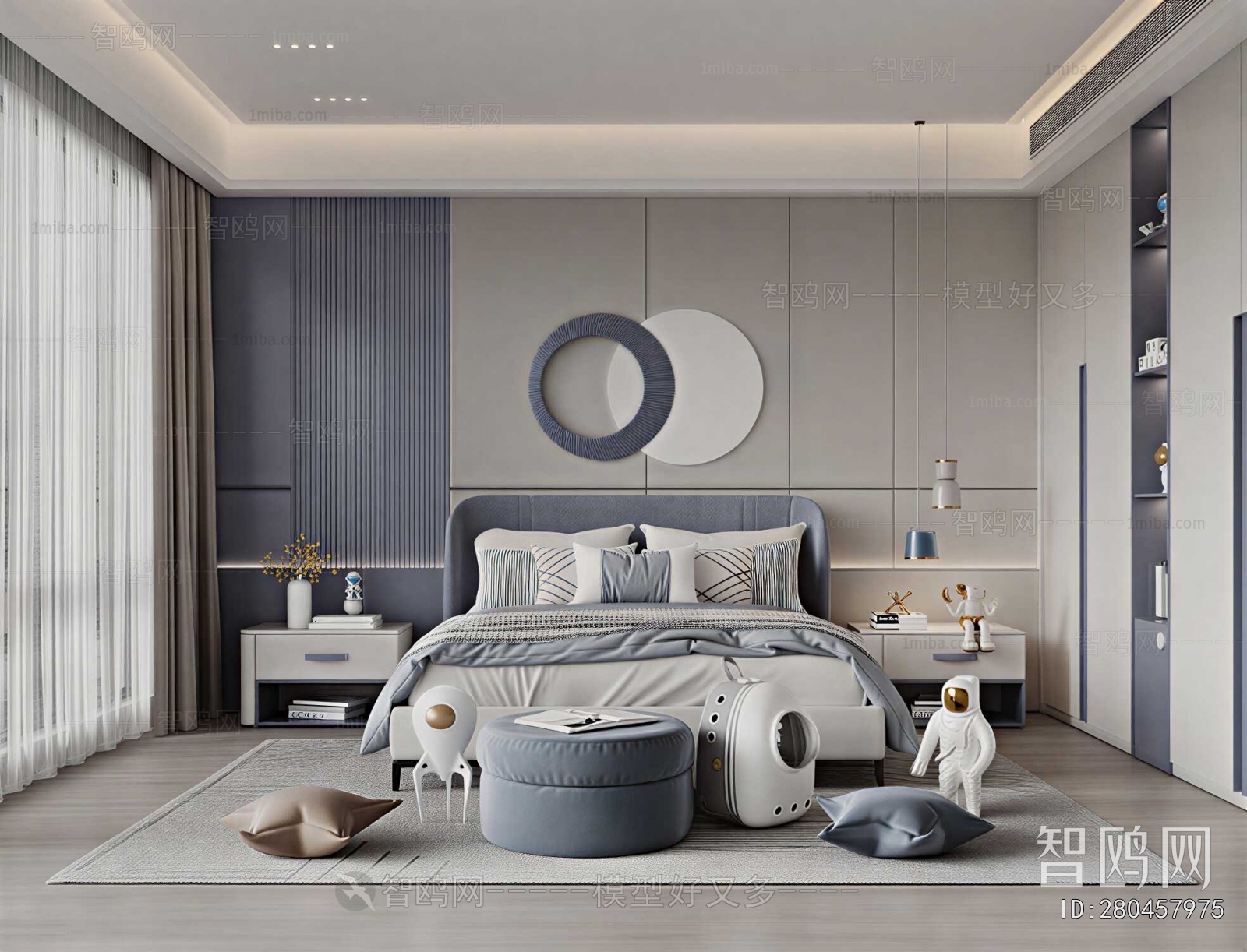 Modern Boy's Room And Son's Room