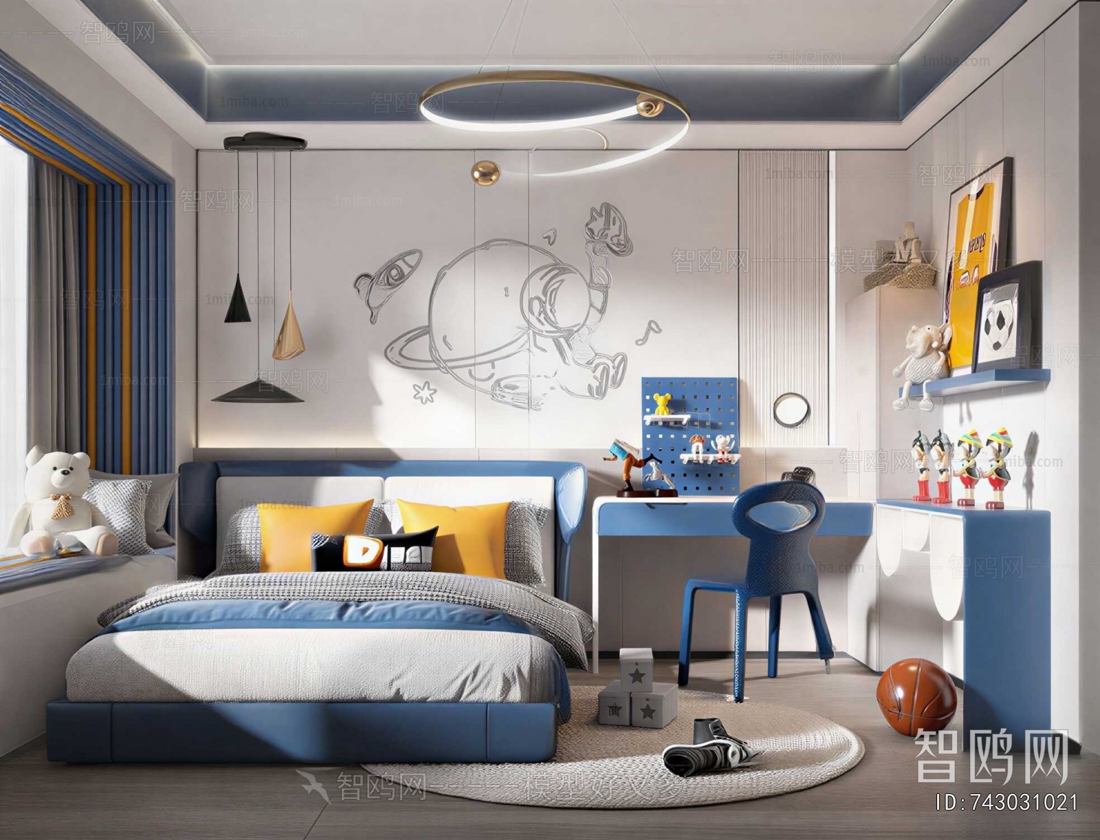 Modern Boy's Room And Son's Room