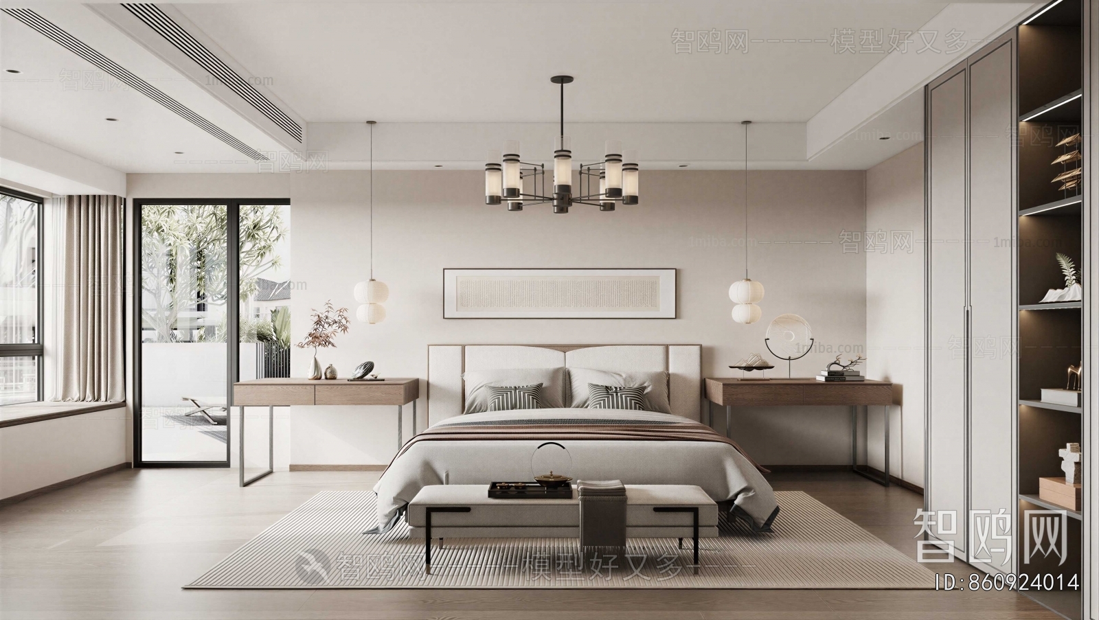 New Chinese Style Bedroom