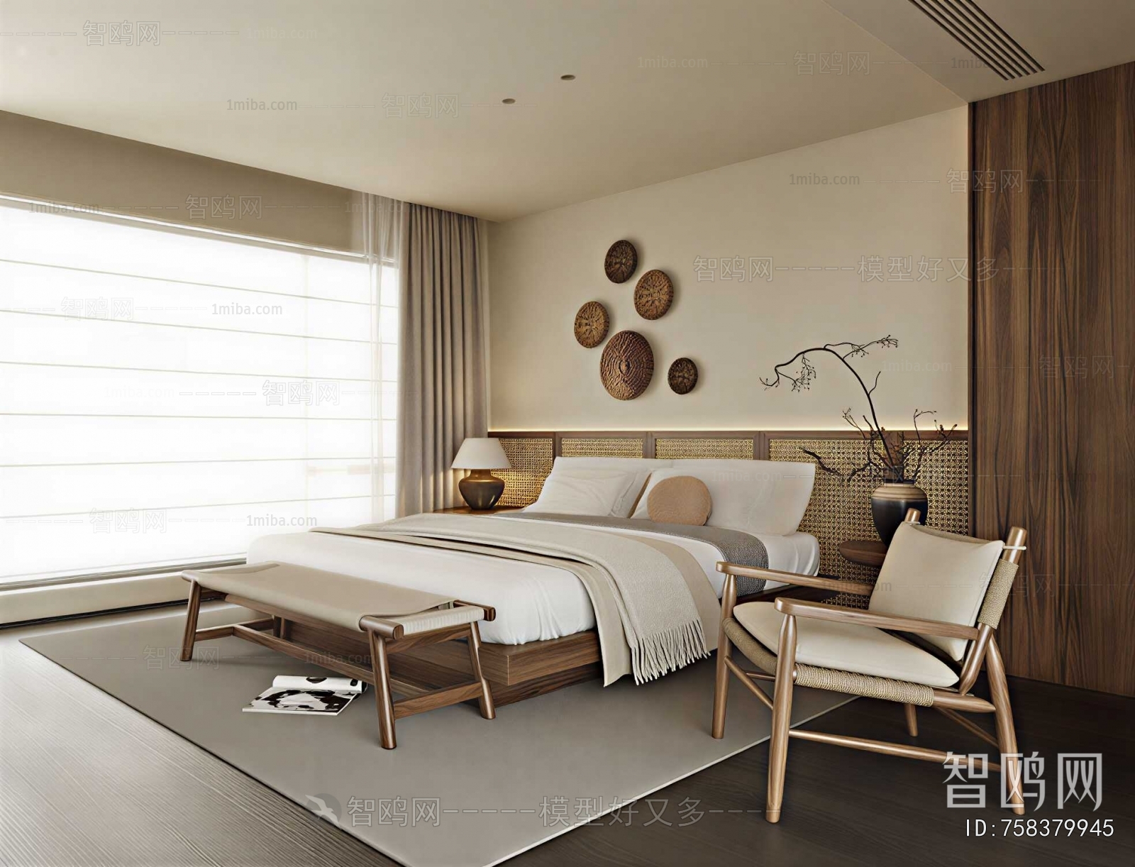 Wabi-sabi Style Bedroom