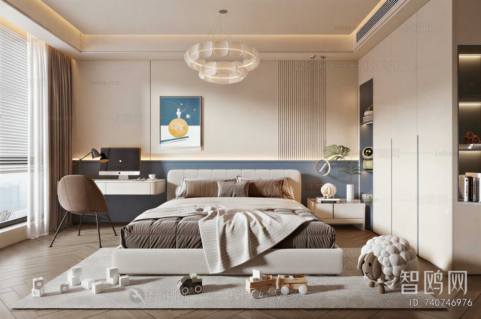 Modern Boy's Room And Son's Room