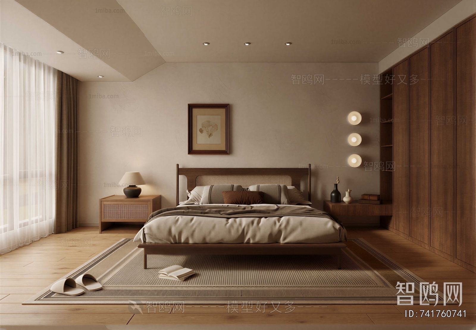 Wabi-sabi Style Bedroom