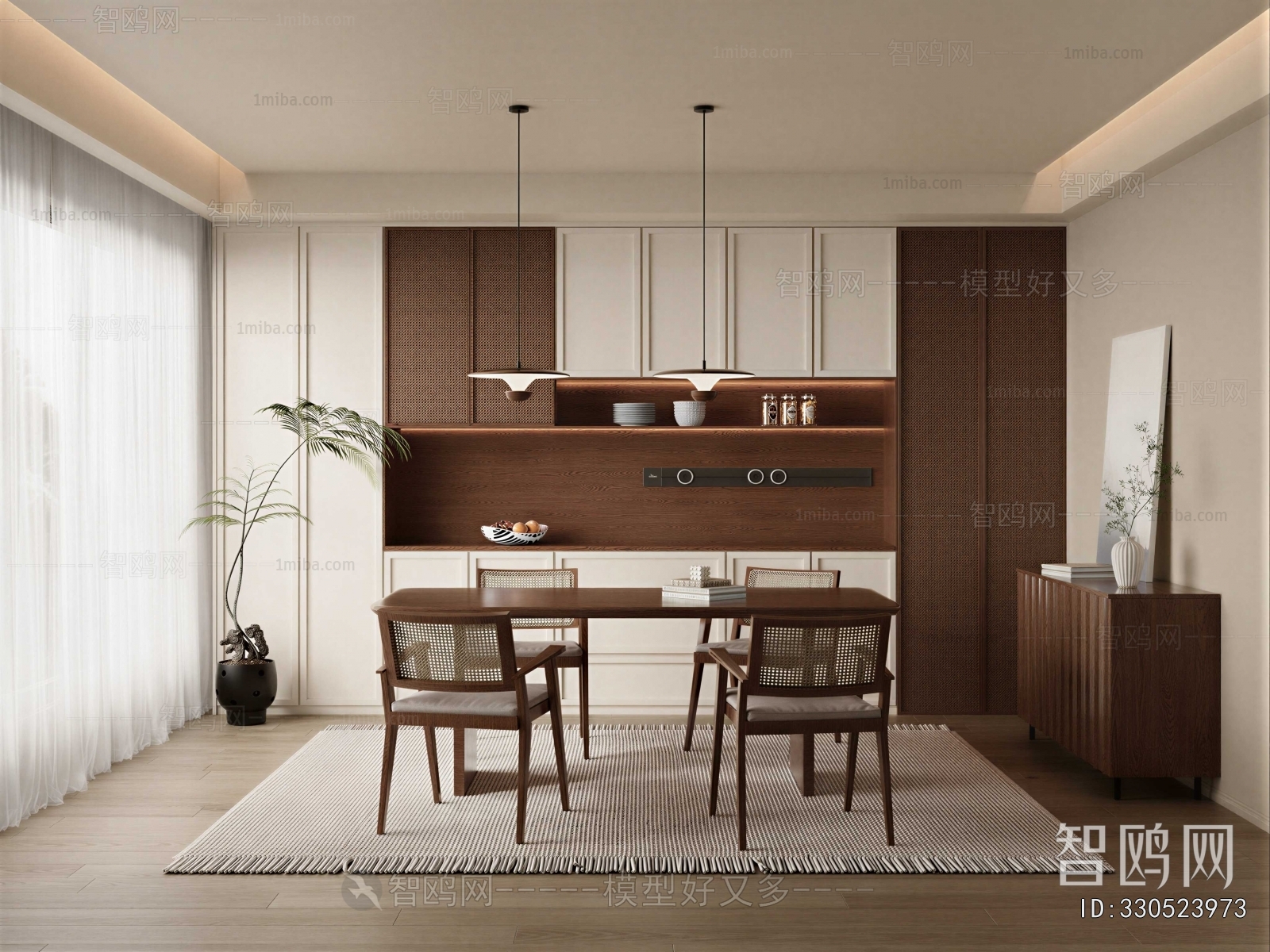 Wabi-sabi Style Dining Room