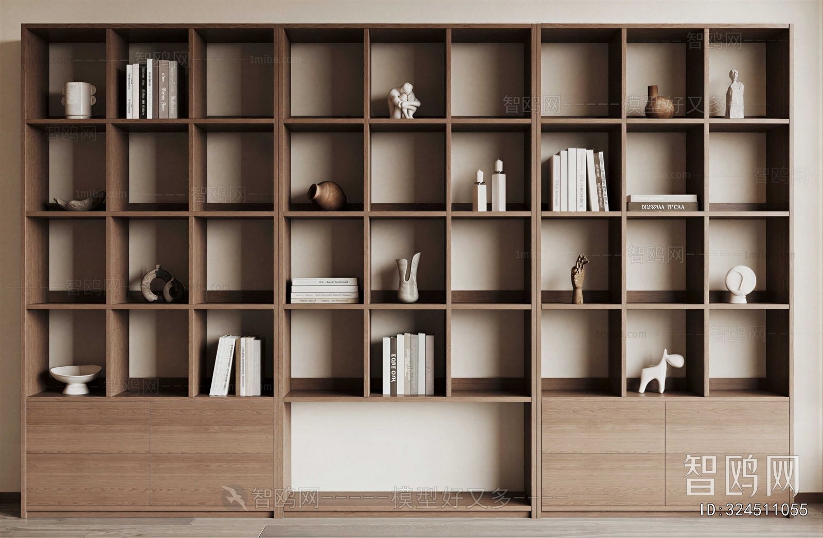Wabi-sabi Style Bookcase