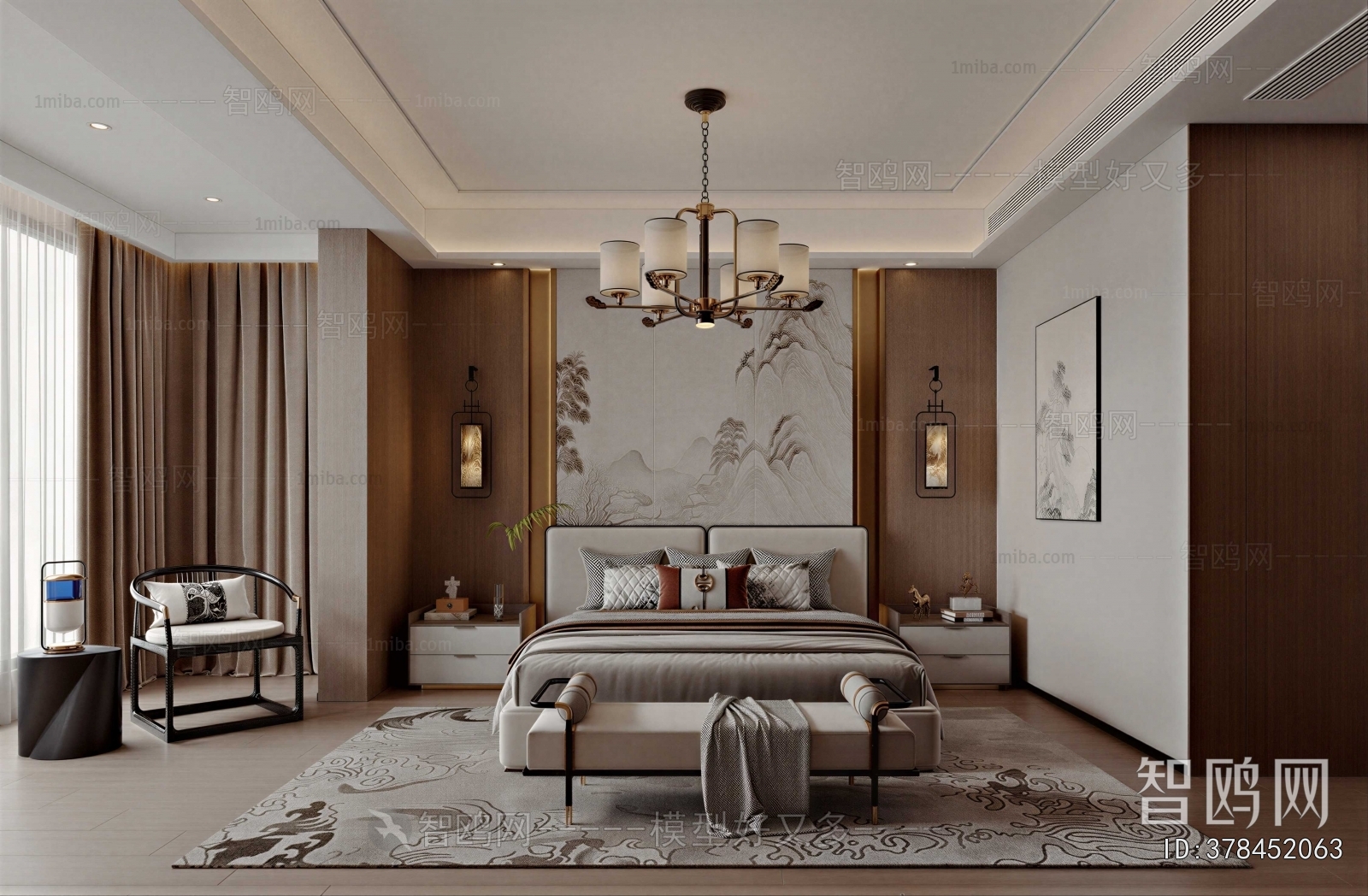 New Chinese Style Bedroom