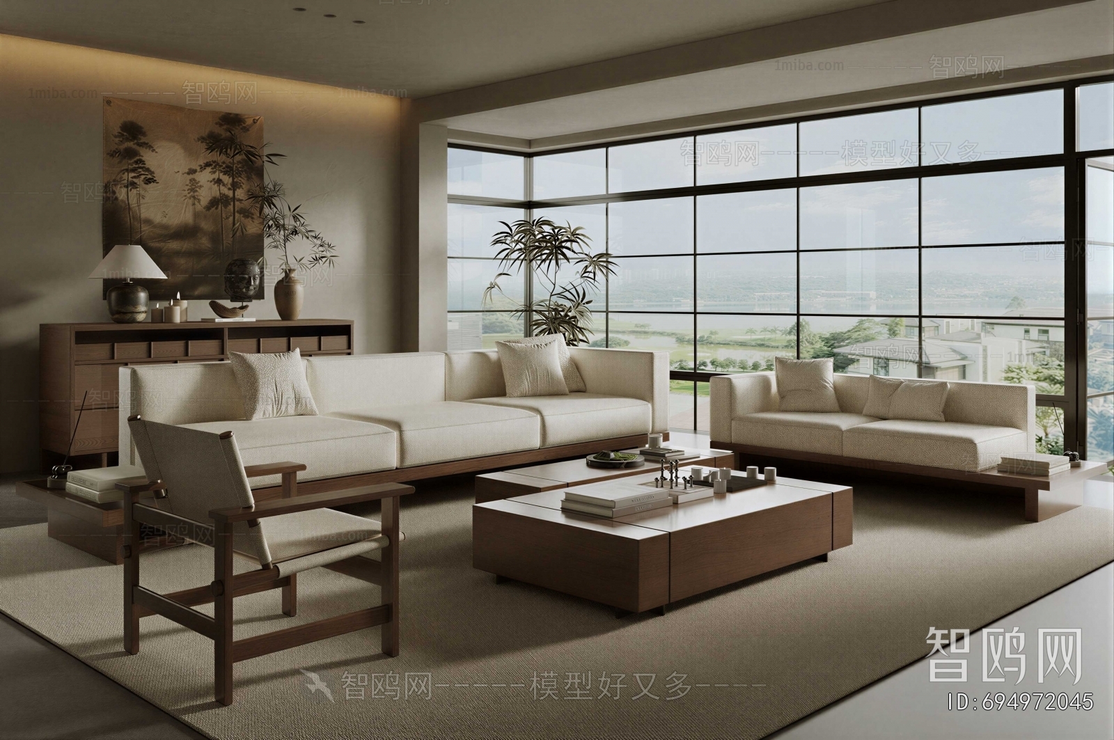 Wabi-sabi Style A Living Room