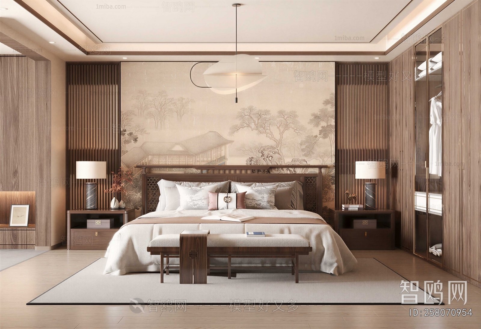 New Chinese Style Bedroom