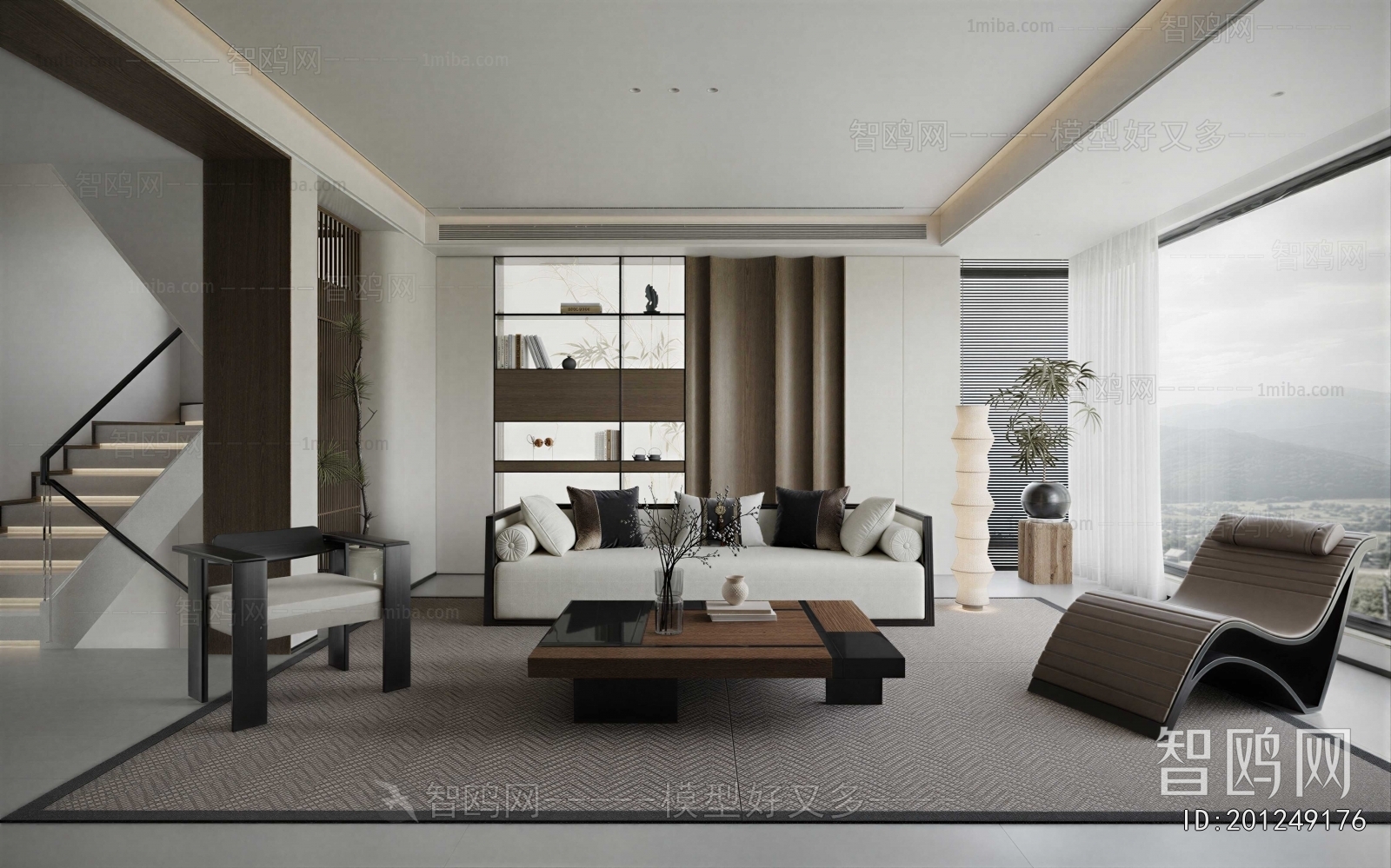 New Chinese Style A Living Room