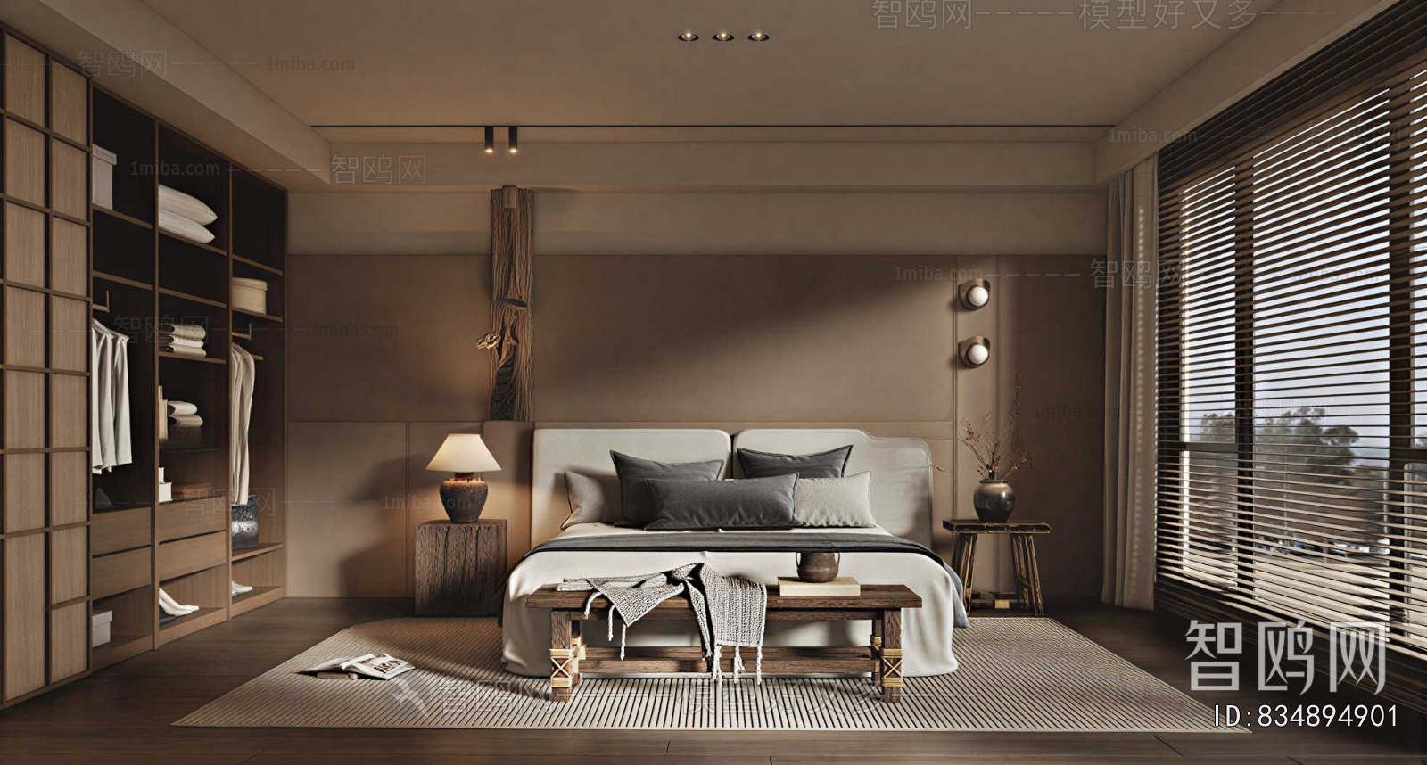 Wabi-sabi Style Bedroom