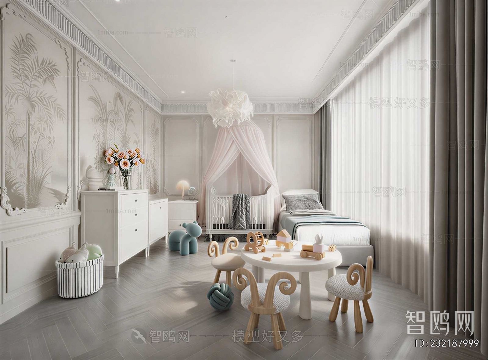 French Style Girl's Room Daughter's Room