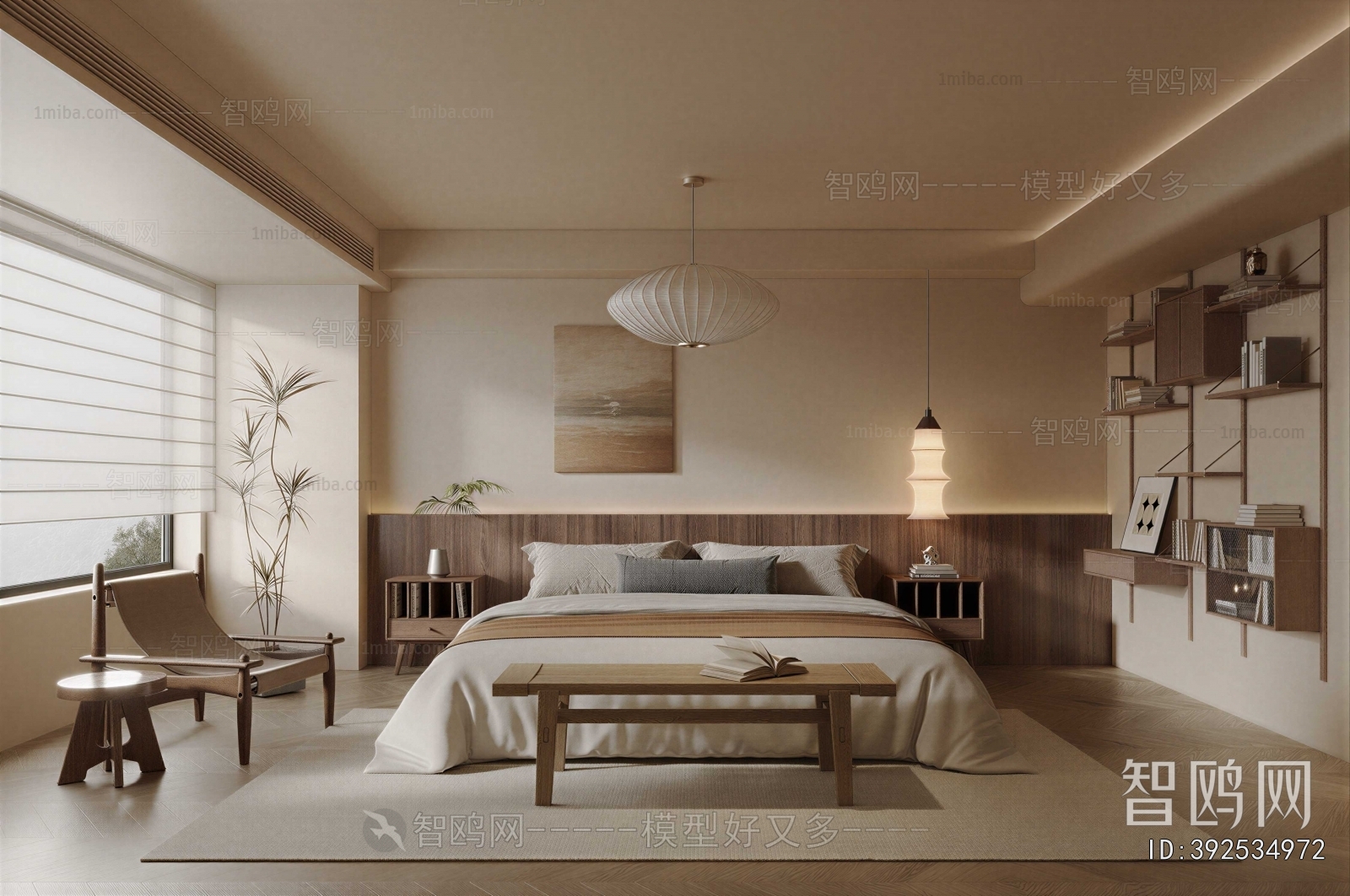 Wabi-sabi Style Bedroom