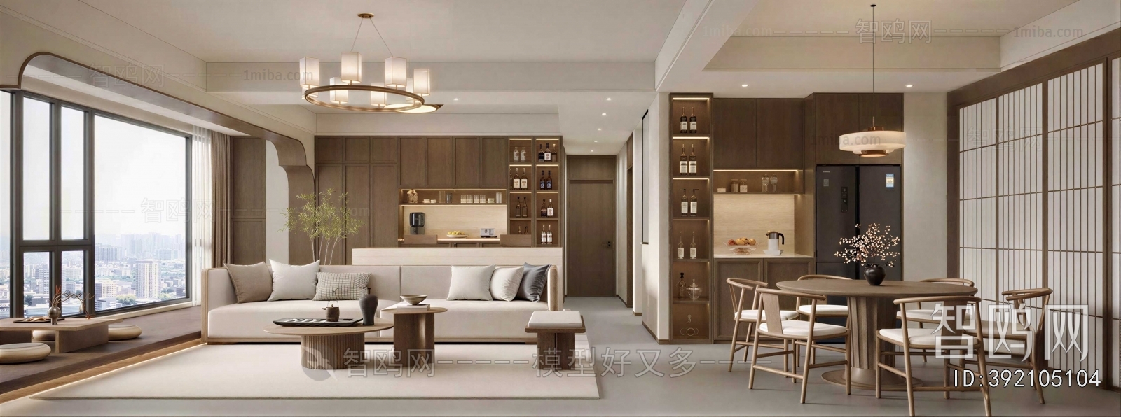 New Chinese Style A Living Room