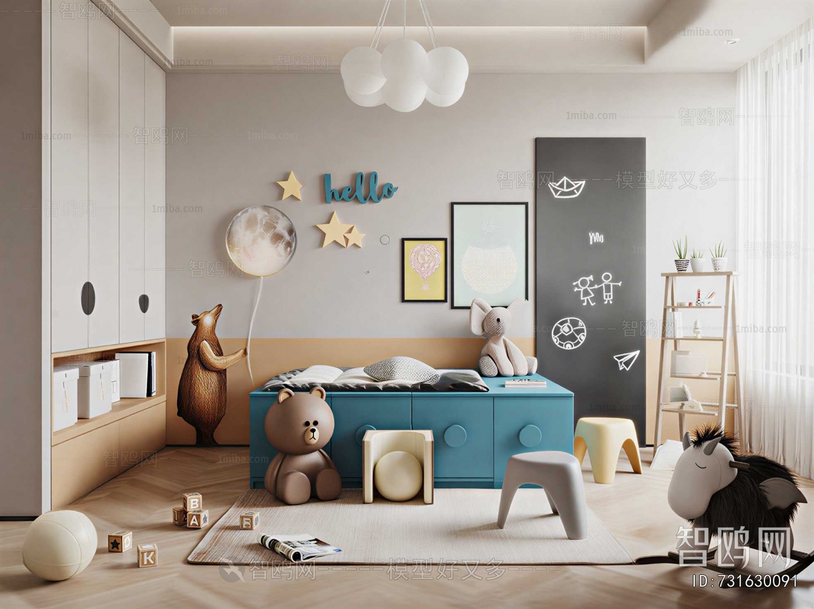 Modern Boy's Room And Son's Room