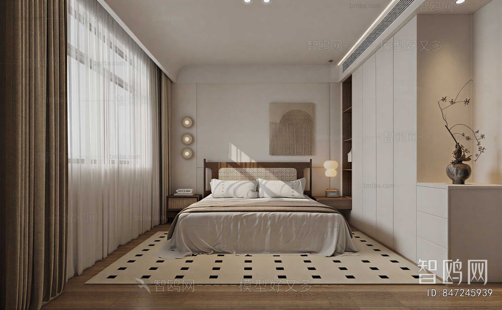 Wabi-sabi Style Bedroom