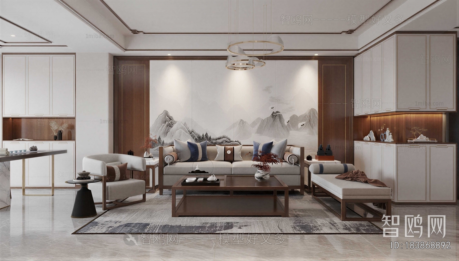 New Chinese Style A Living Room