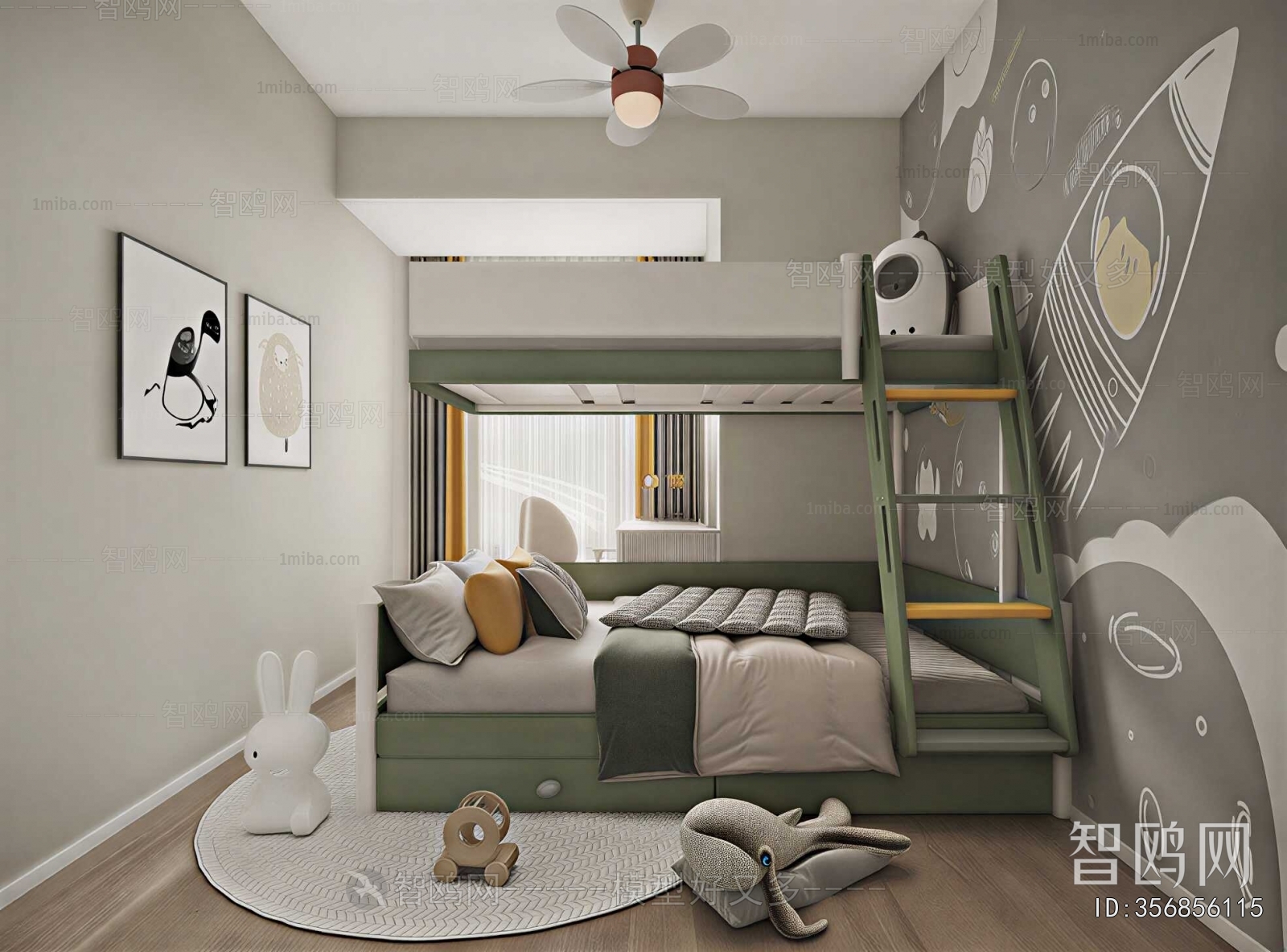 Modern Boy's Room And Son's Room