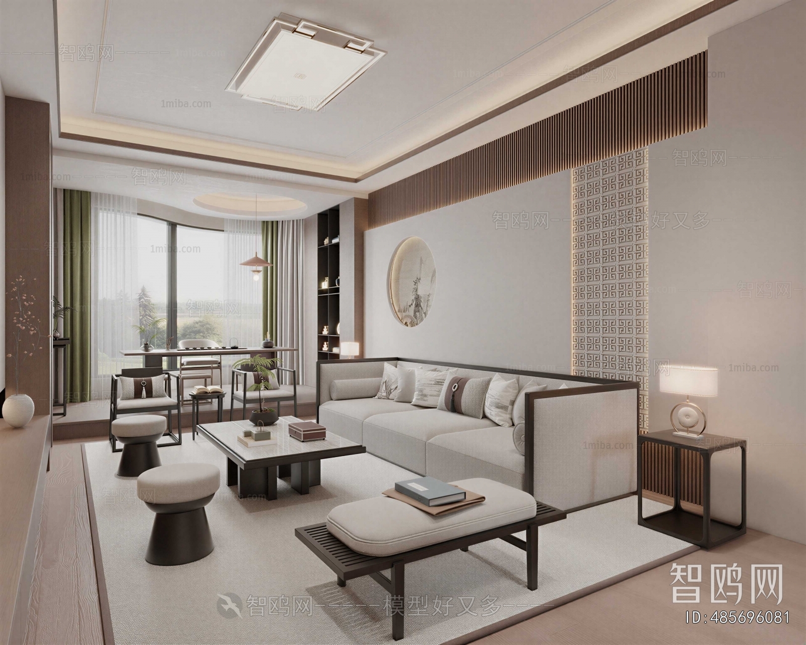 New Chinese Style A Living Room