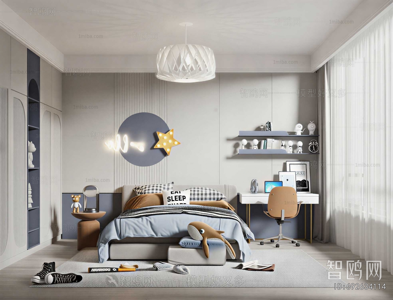 Modern Boy's Room And Son's Room
