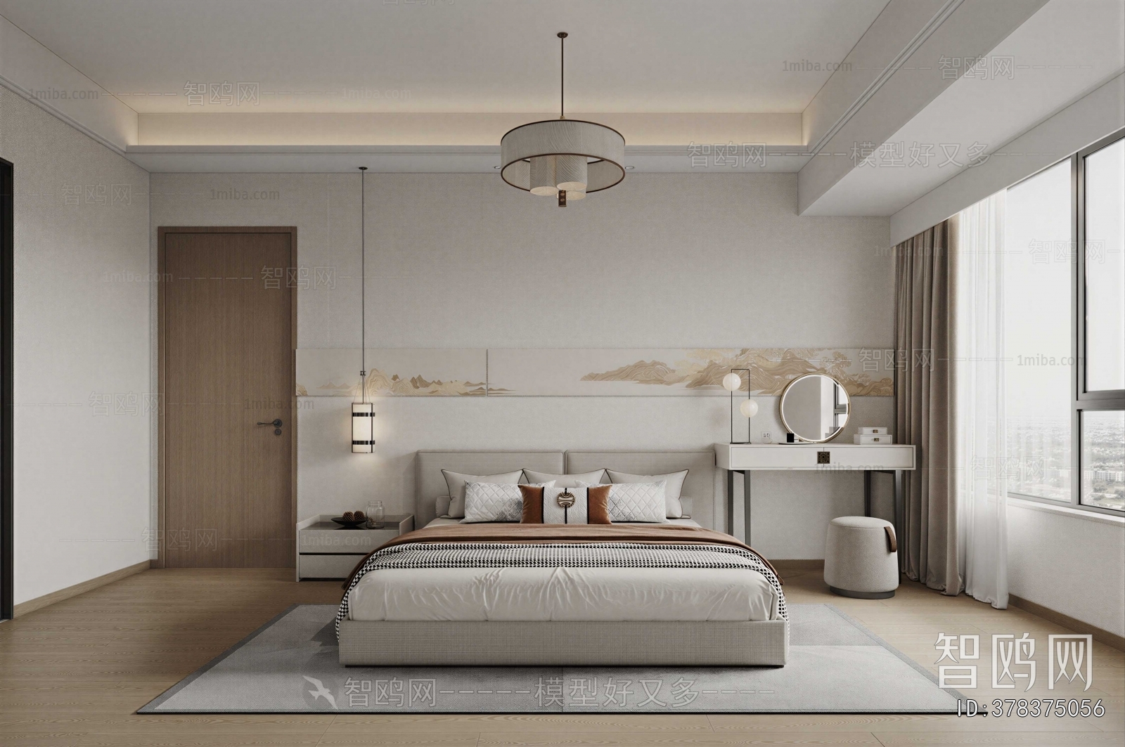 New Chinese Style Bedroom