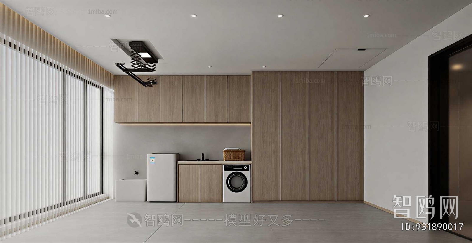 Modern Balcony Laundry Room