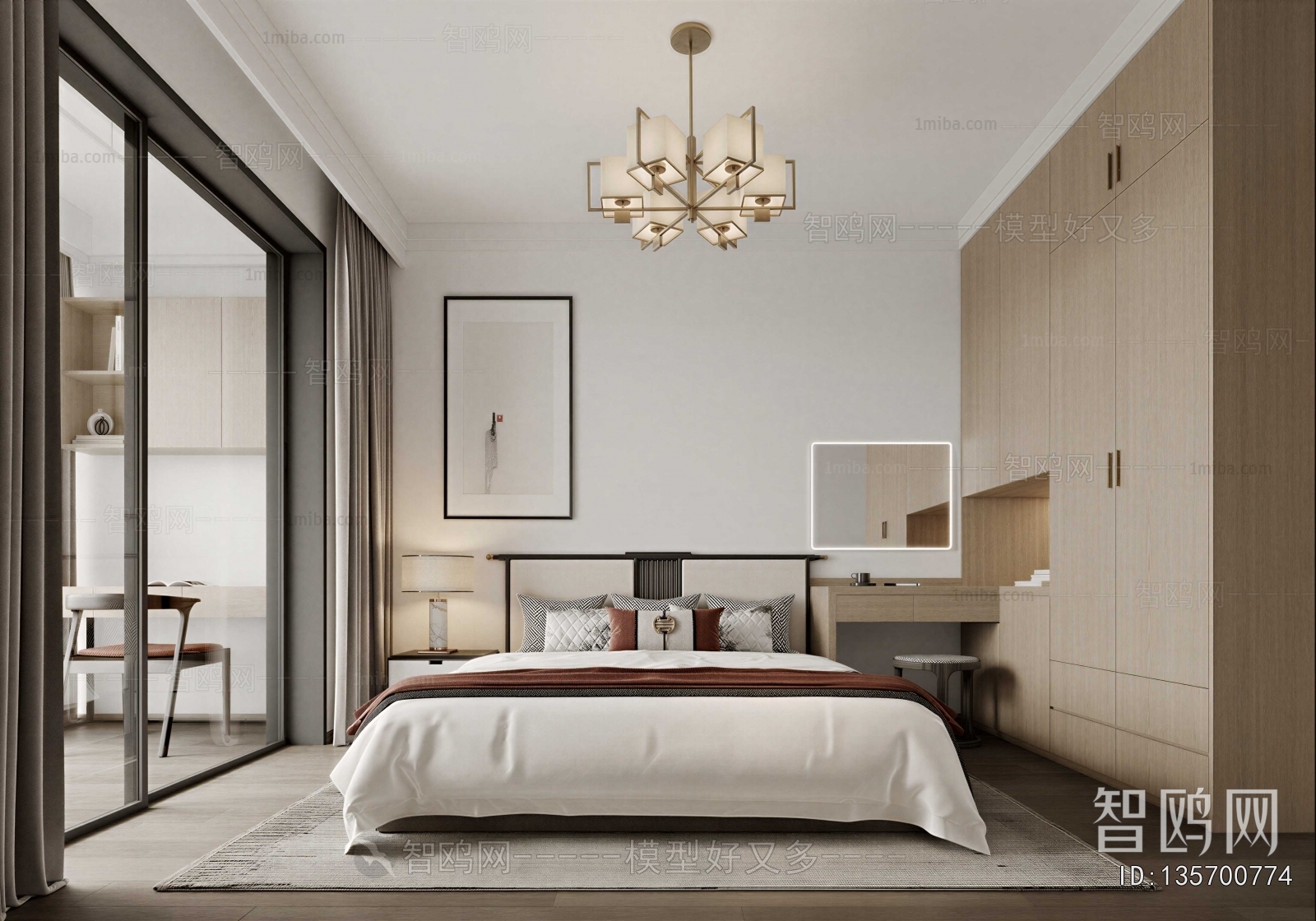 New Chinese Style Bedroom