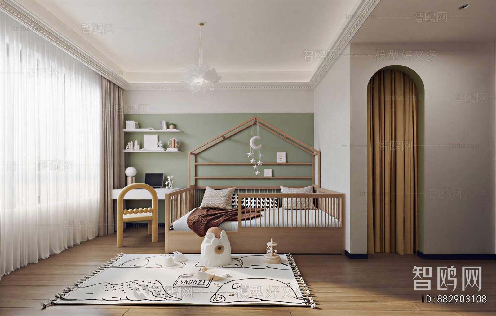 Modern Boy's Room And Son's Room