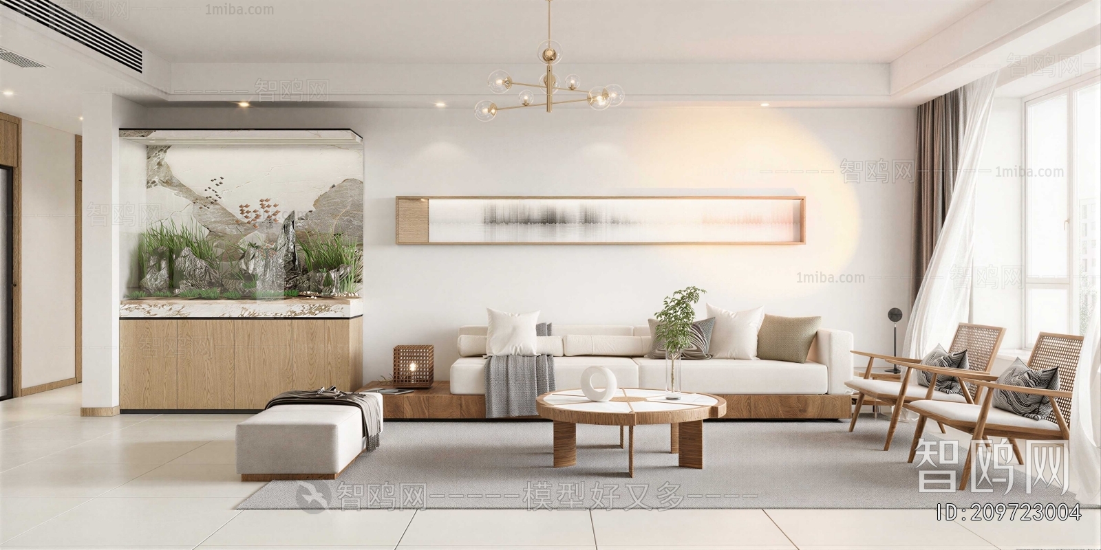 New Chinese Style A Living Room