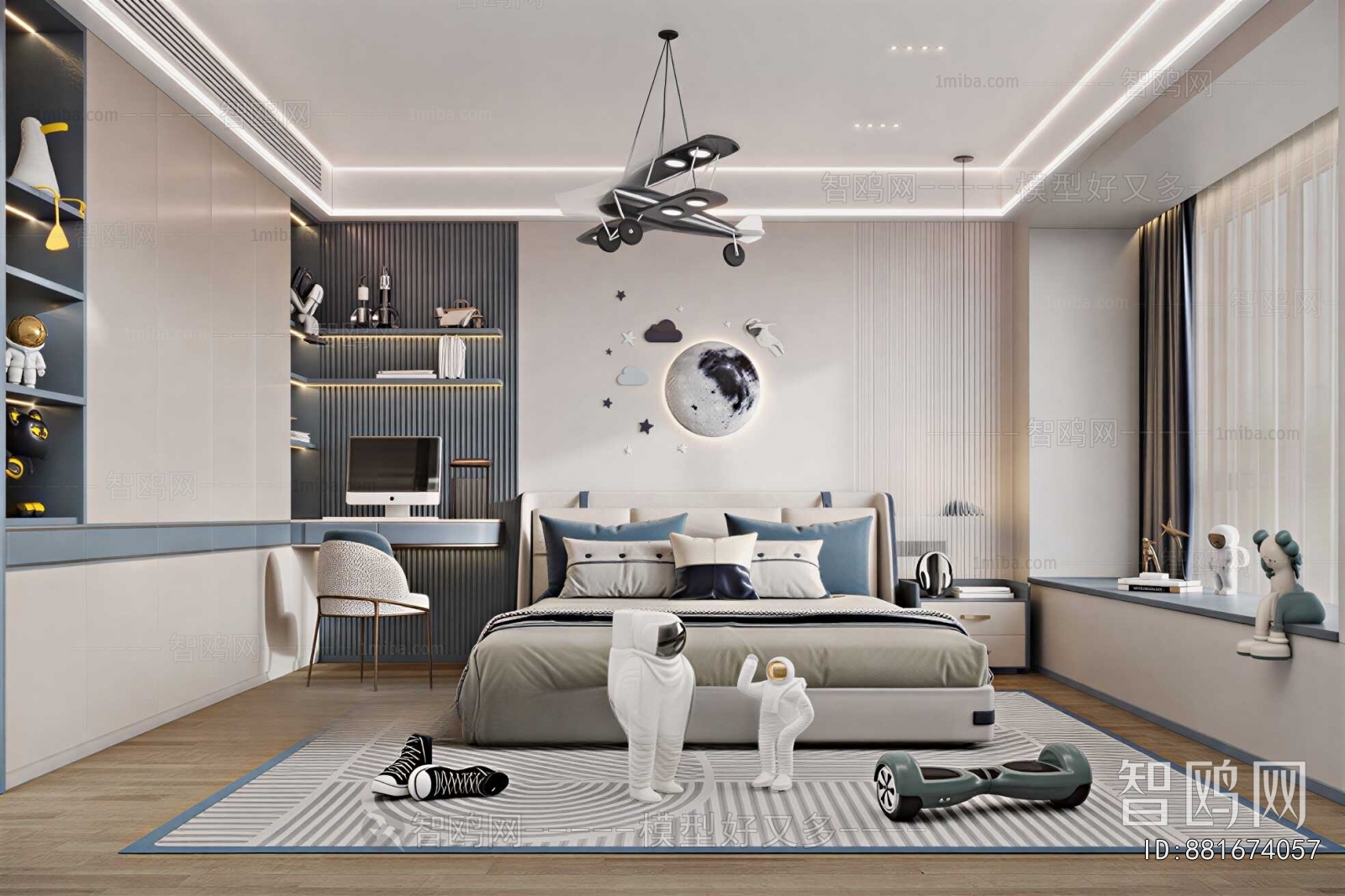 Modern Boy's Room And Son's Room