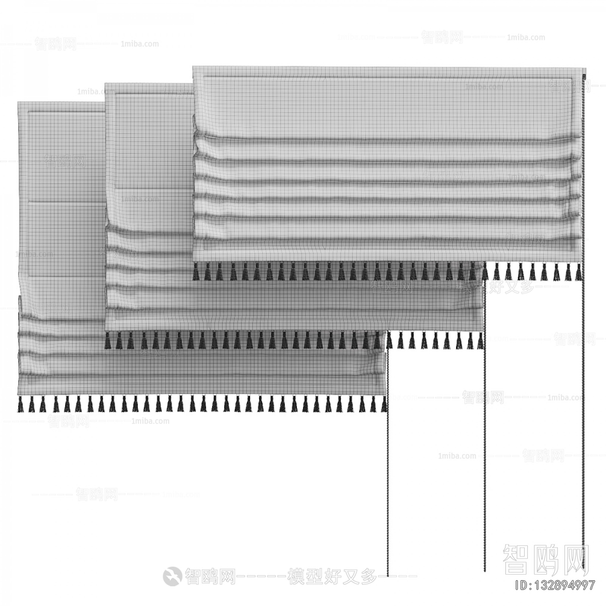 New Chinese Style Roman Curtain