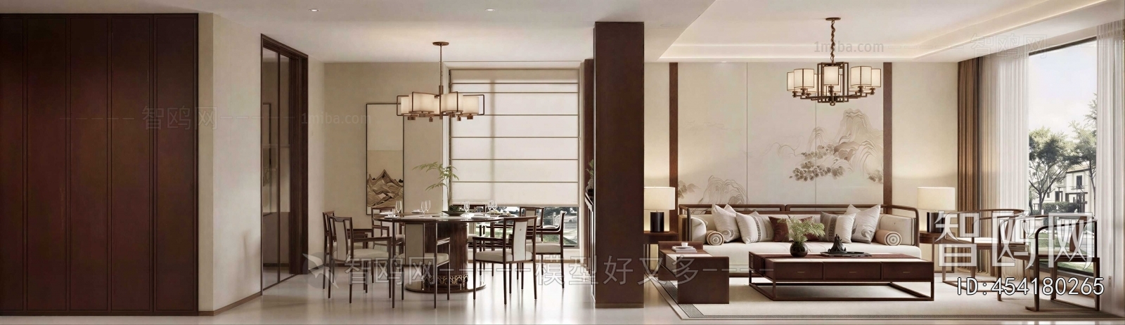 New Chinese Style A Living Room