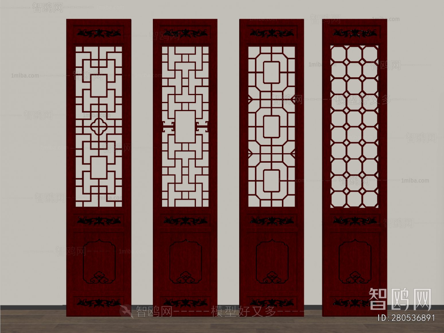 New Chinese Style Wooden Screen Partition