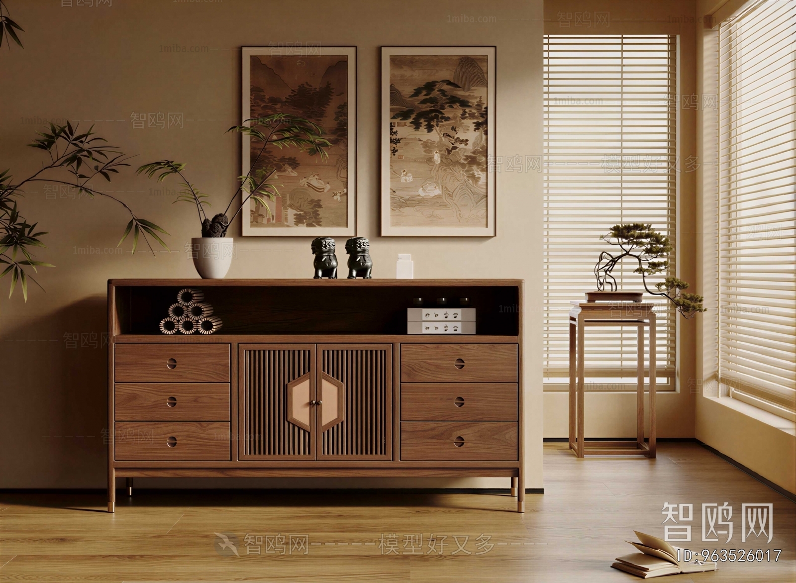 New Chinese Style Entrance Cabinet