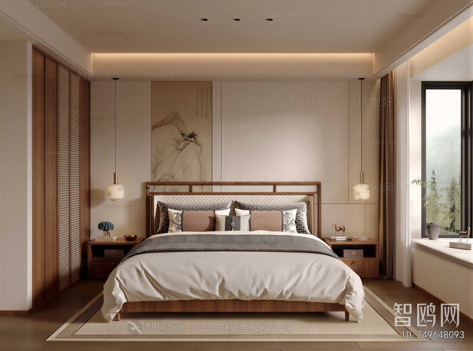 New Chinese Style Bedroom