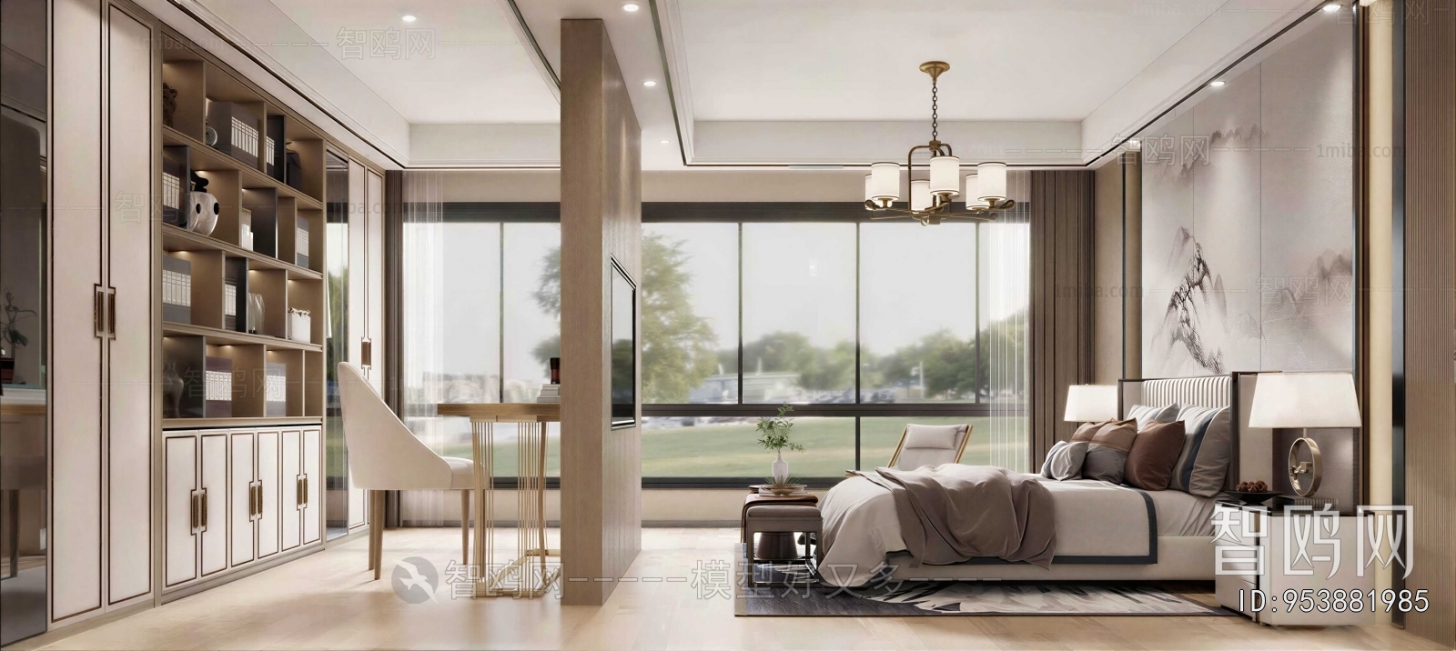 New Chinese Style Bedroom