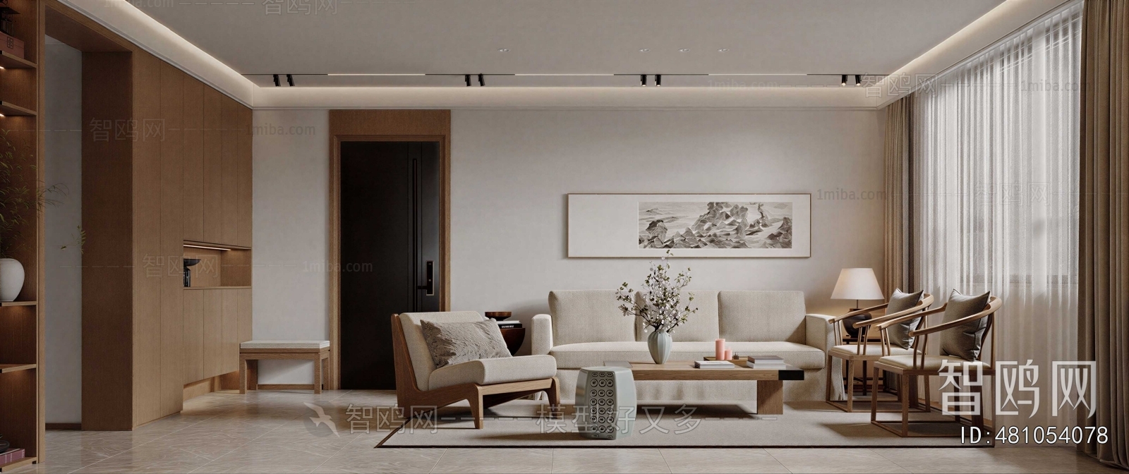 New Chinese Style A Living Room