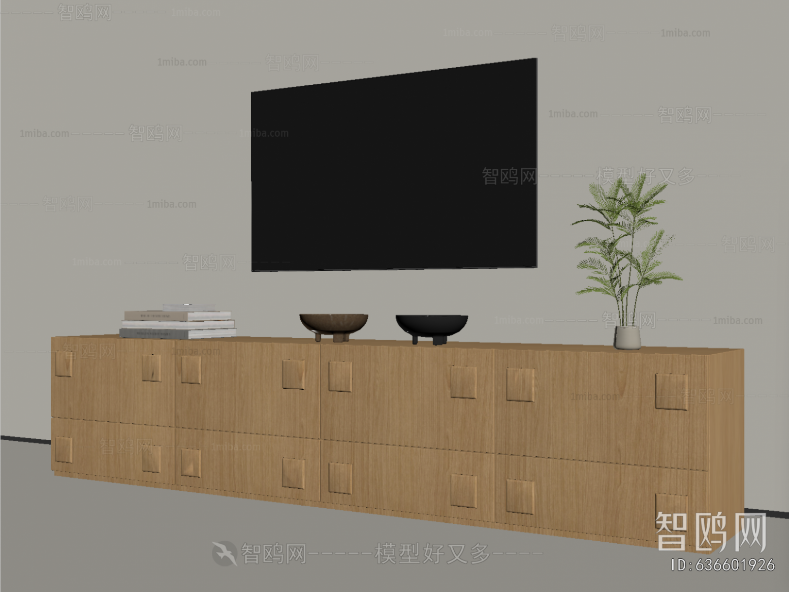 Wabi-sabi Style TV Cabinet