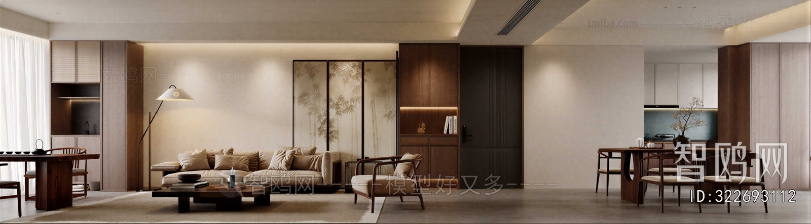 New Chinese Style A Living Room