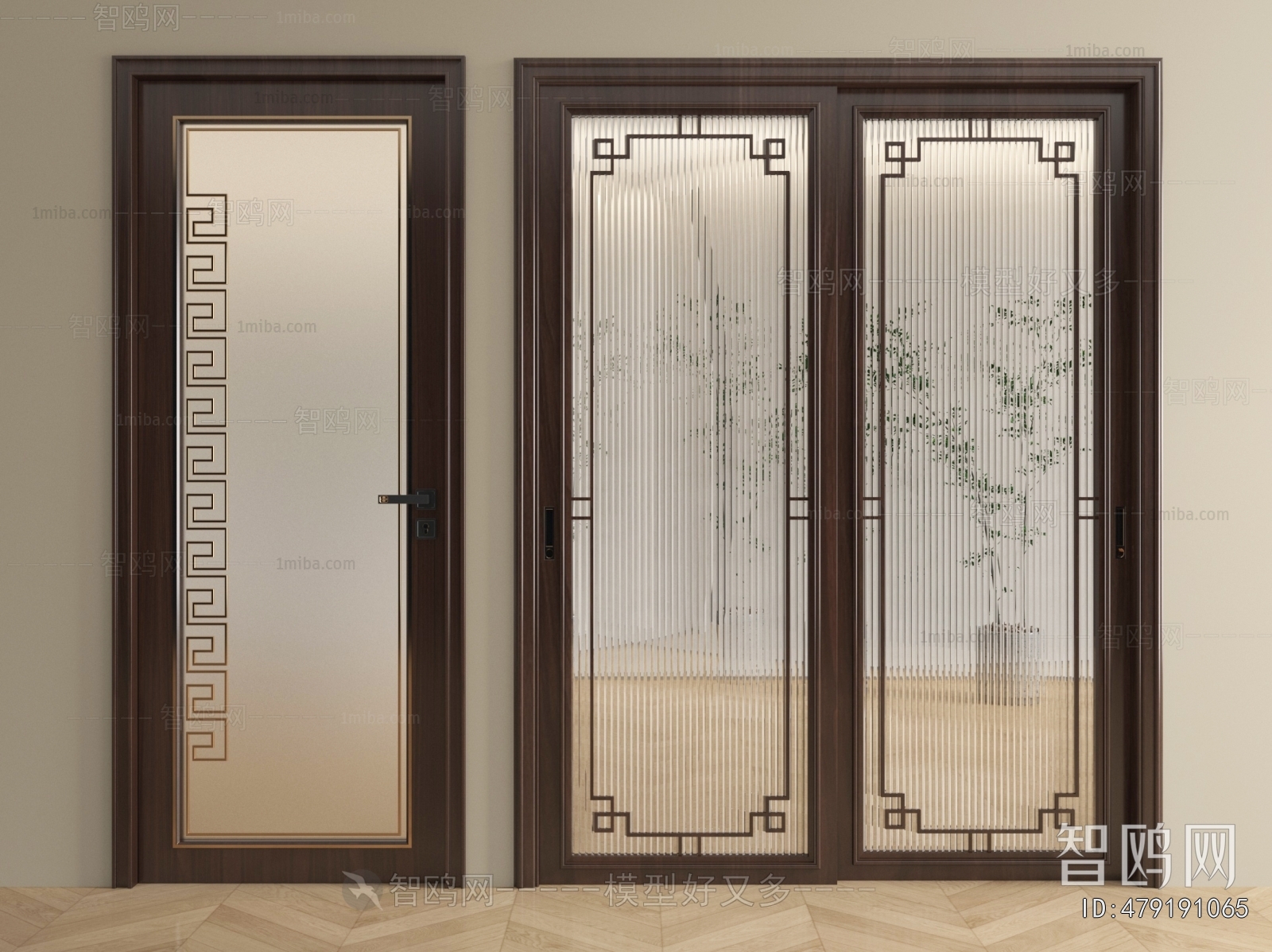 New Chinese Style Single Door